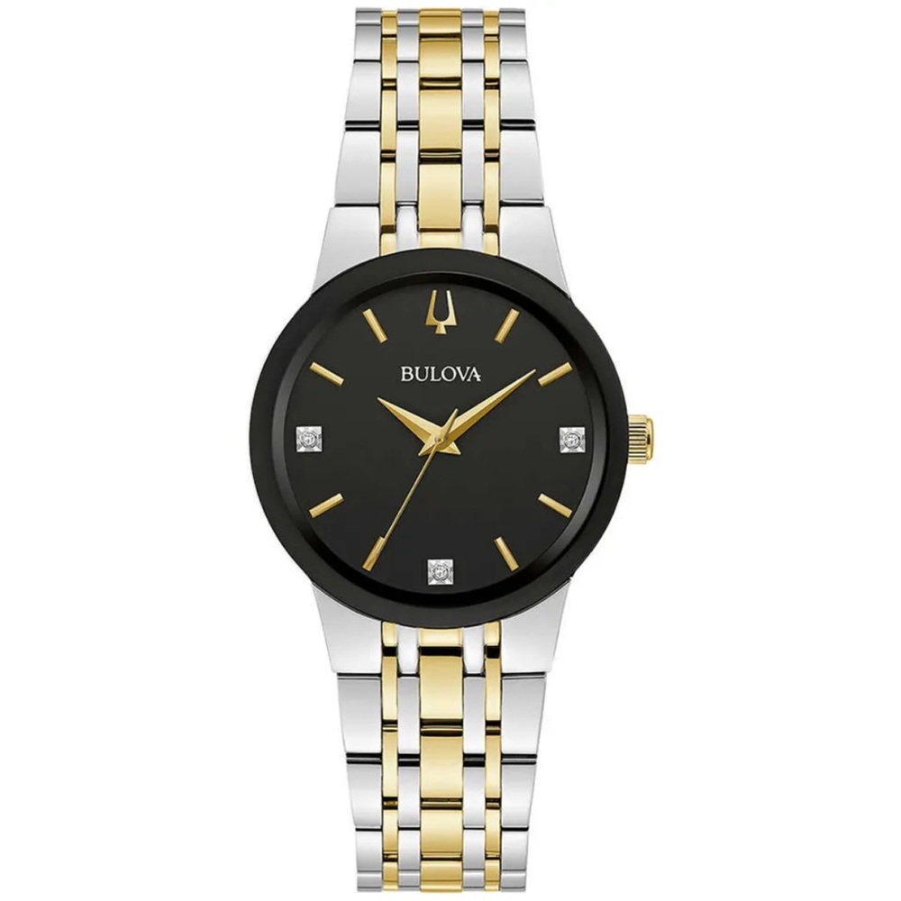 Bulova Futuro Diamond Two-Tone Black Dial Watch